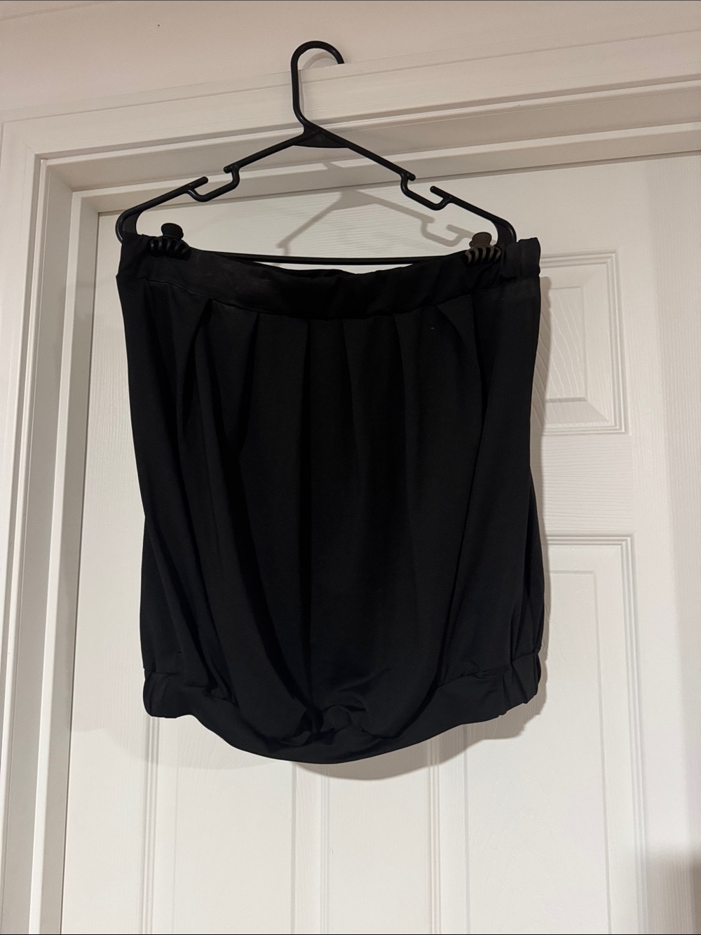 Black Pleated Bubble tube top
